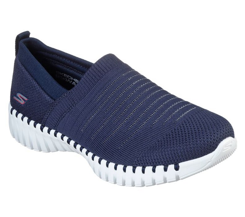 Skechers Gowalk Smart - Wise - Womens Slip On Shoes Navy/White [AU-LO0723]